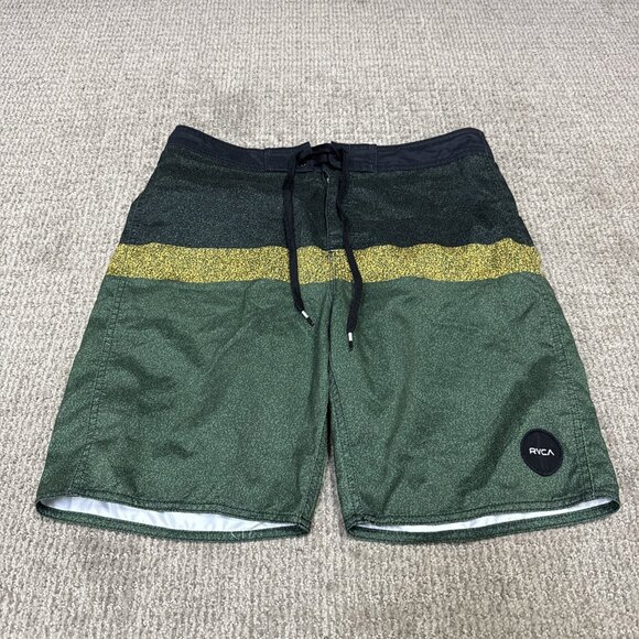 RVCA Board Shorts Green Drawstring Men’s Size 32 - Picture 1 of 10